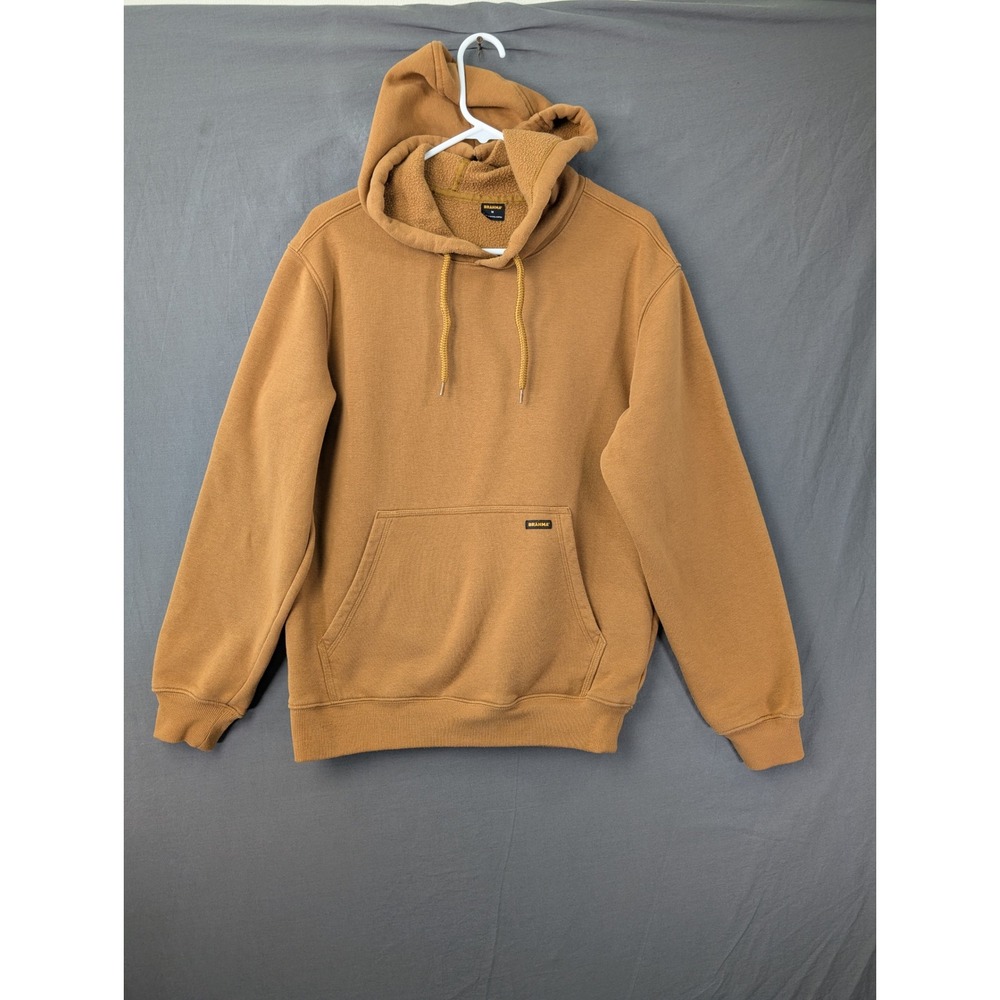 Brahma Mens Fleece Lined Pullover Hoodie Brown Size‎ Medium